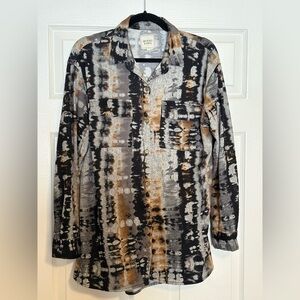 Modish Rebel by Buckle Tie-Dye Button-Up Shirt Oversized S